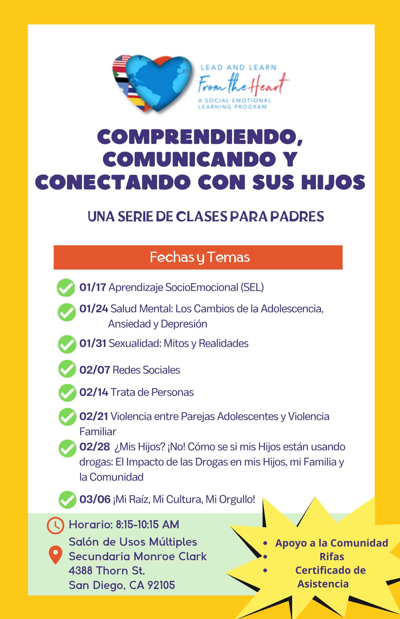 3Cs Flyer for Monroe Clark School